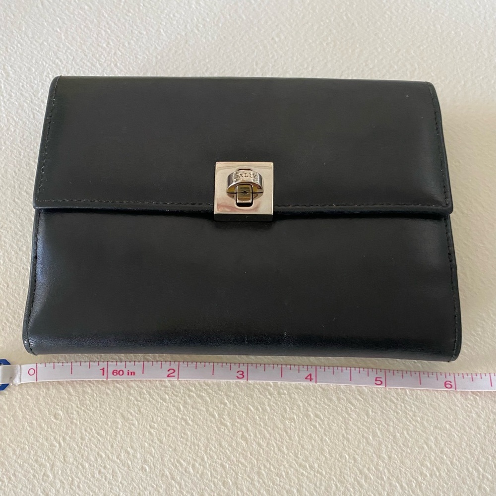 Vintage Bally Black Leather bifold wallet - Picture 9 of 15